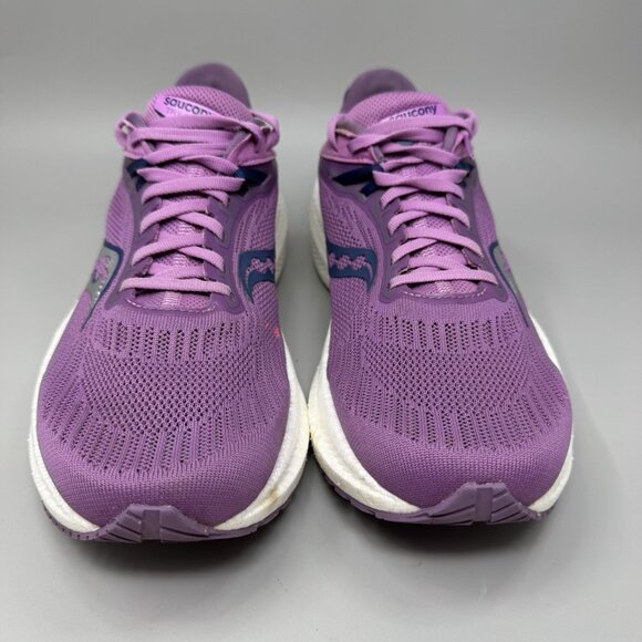 Saucony Triumph 21 Womens 11 Shoes Purple Running Walking Sneaker S10881-32 - Picture 4 of 10